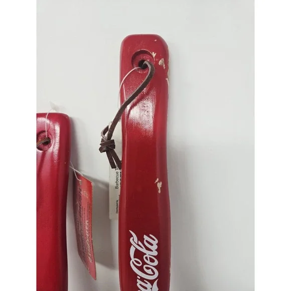 Vintage Coca Cola Barbecue Tool Set 4 Piece Fork Spatula Tongs Brush - Picture 2 of 6